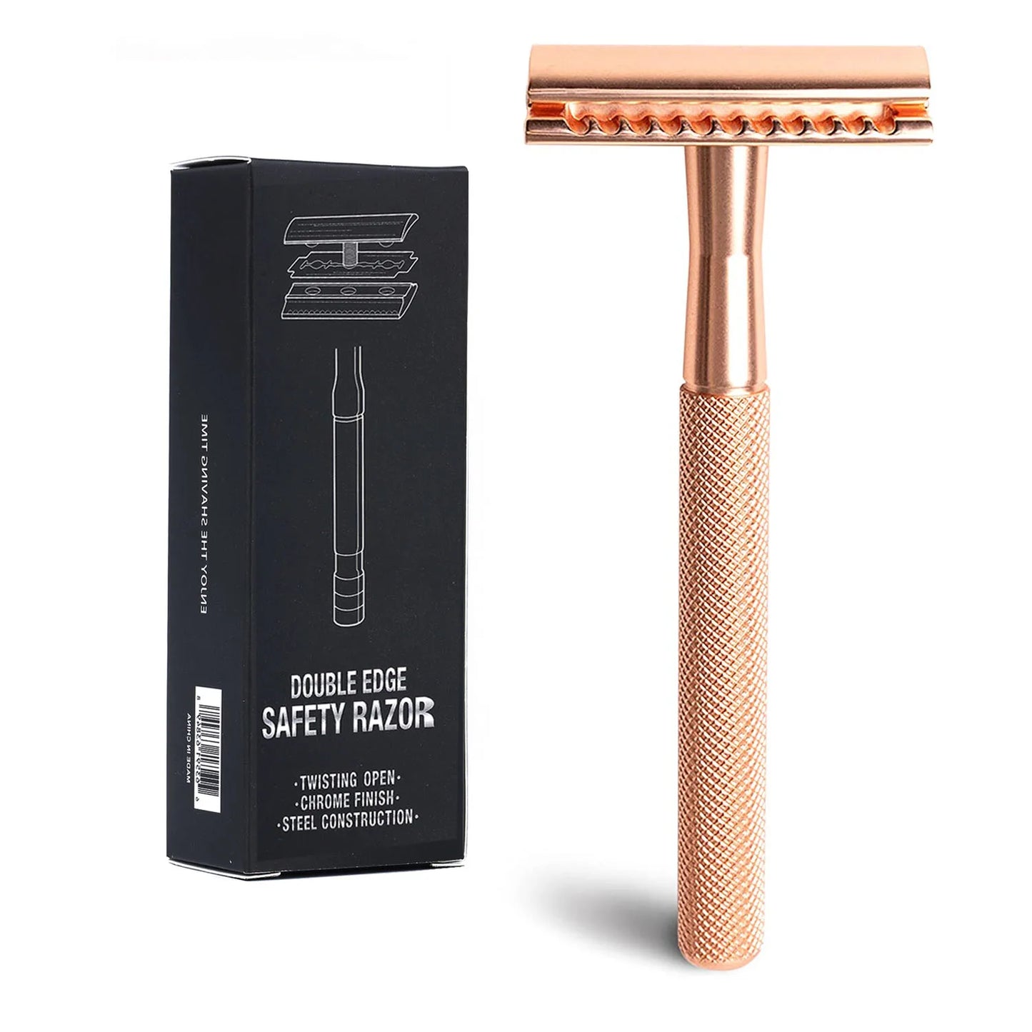 Stainless Steel Safety Razor Weighted Handle Double Edge Blade Refills Single Blade Razor for Men Shaving Razor Shaver Male